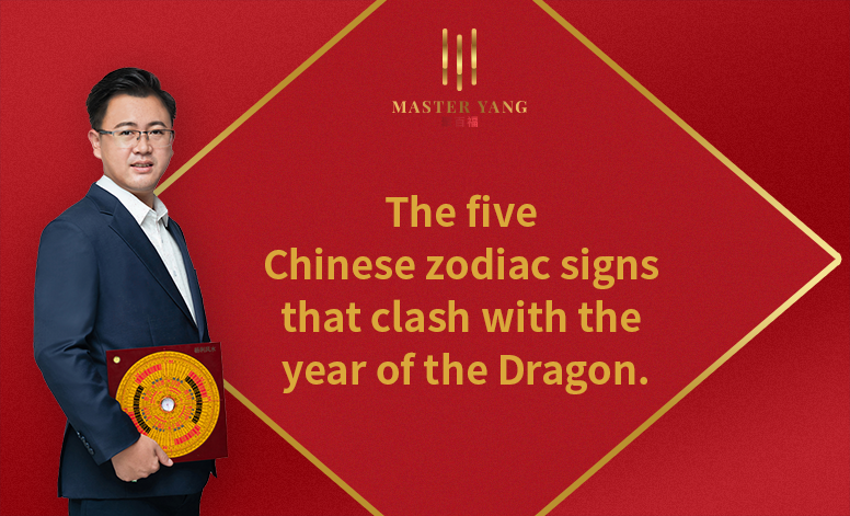 The five Chinese zodiac signs that clash with the year of the Dragon.